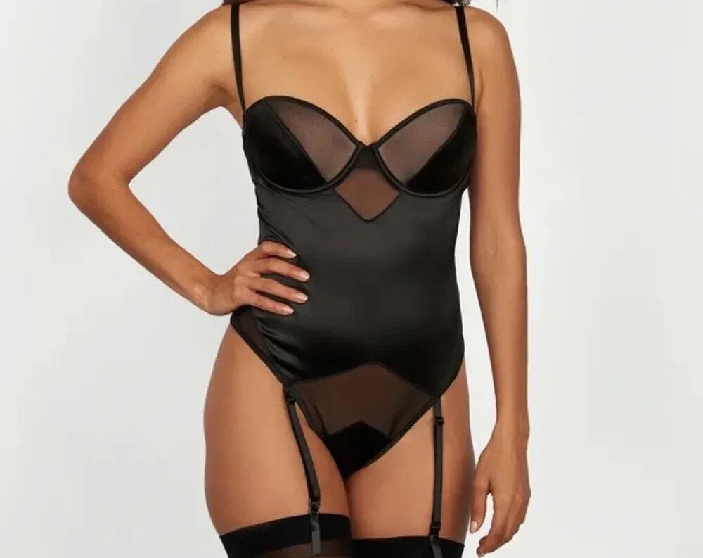 Frederick's of Hollywood | Annalisa Teddy | Thong | Garters | NWT | org $44.50